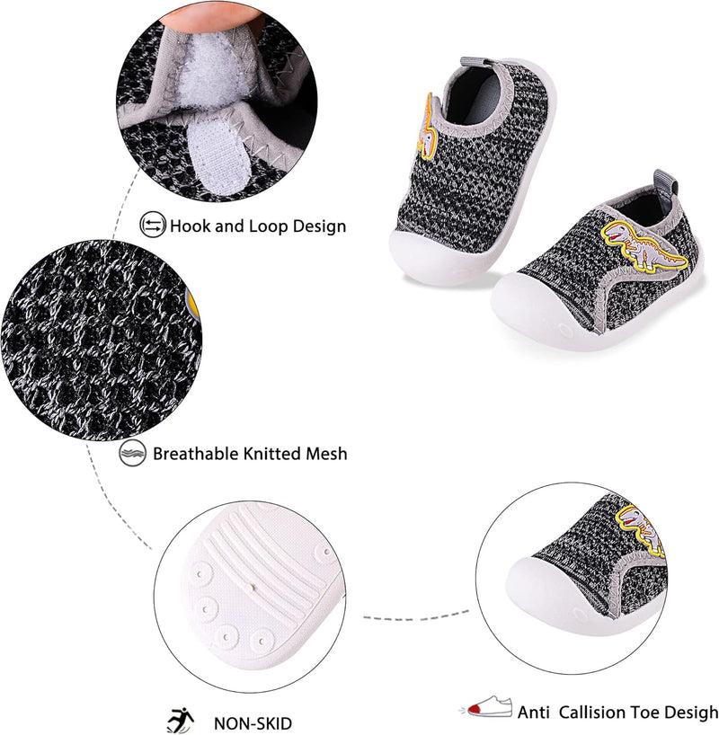 Baby Toddler Non-Skid Sock Shoes Indoor Slipper Breathable Cotton Mesh Lightweight Sole Infant Boy Girls Kids Children