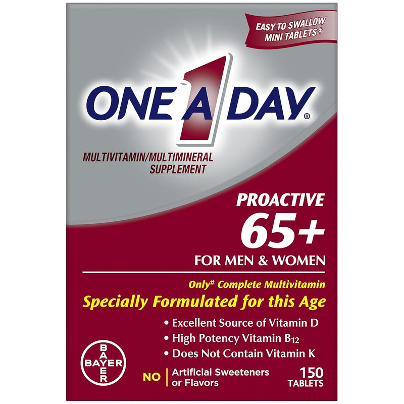 One A Day Men's & Women's Proactive 65+ Multivitamin Supplement (150 Count)