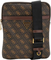 Mens Vezzola Smrt Top Zp - Vezzola Crossbody Flat Handbag - Brown/Ochre