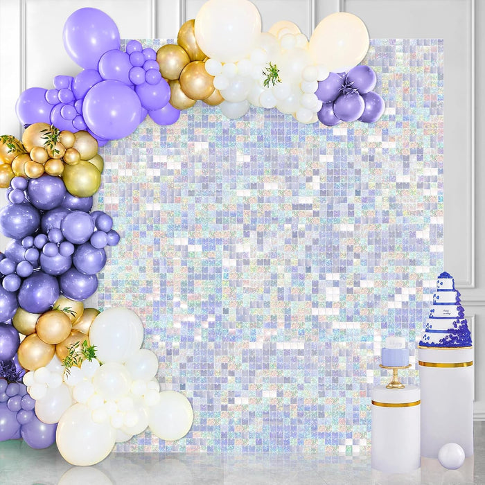 LuoluoHouse Shimmer Wall Panel Sequin Backdrop 36 Panel Birthday Wedding Background Decoration Walls Anniversary Engagement Decorations