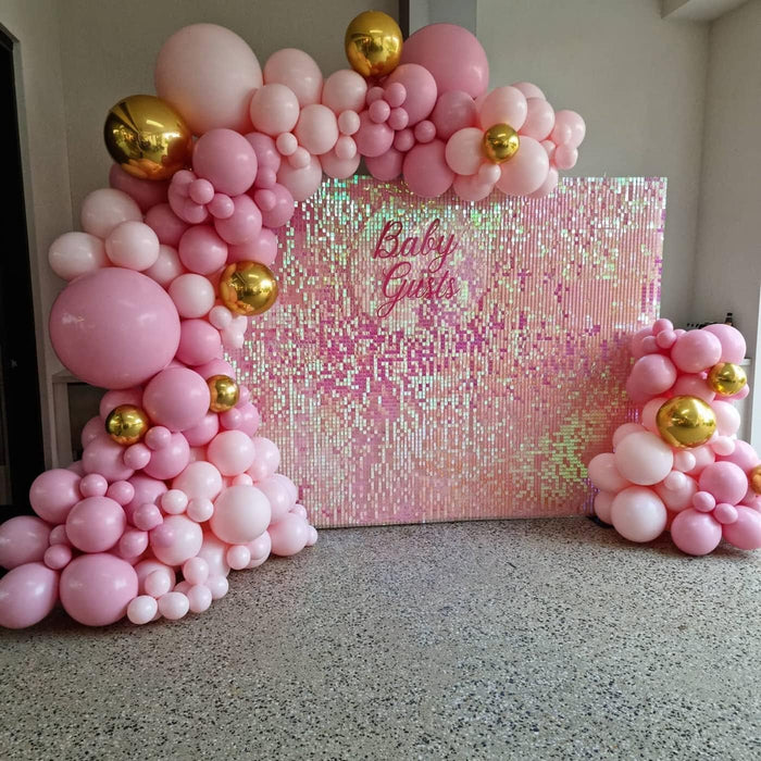 LJIE-House Champagne Shimmer Wall Backdrop Shimmer Panels Sequin Backdrop 36PCS Glitter Party Backdrop for Birthday Wedding Anniversary Engagement Baby Shower & Bachelorette Decorations Party