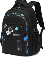 Boy School Bag, Backpack for Boys, Cute Kid Backpack, Waterproof Lightweight Schoolbag Backpack, Elementary School Bags Middle Primary School Book Bag - Black