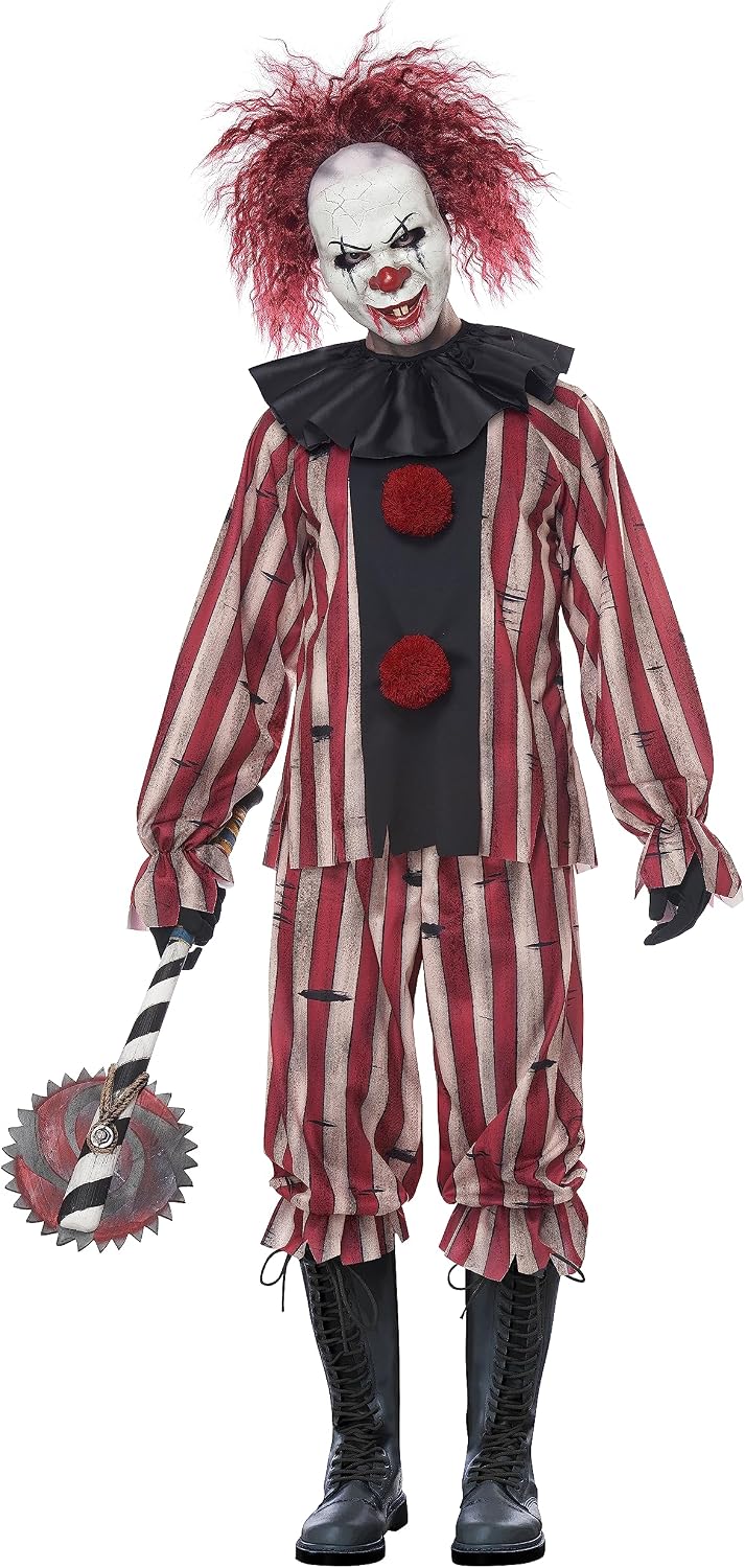California Costumes mens Nightmare Clown Adult Sized Costumes (pack of 1) - Red