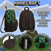 Creeper Gamer Backpack for Kids Adults Laptop Backpack Gift for Gamers - Black