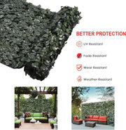 Toshionics 1x3 Meter Privacy Garden Fence Wall Artificial Plants Hedge Screening Roll Faux Ivy Leaf Vine Decoration For Backyard Outdoor UV Sunlight Protection In Garden Home Balcony Decor