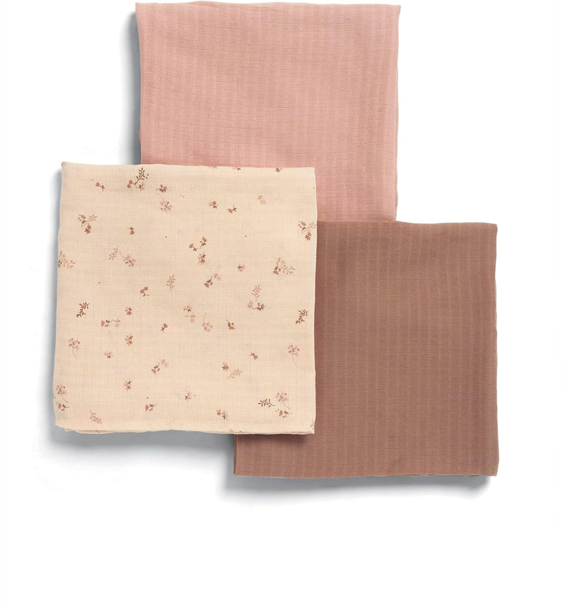 Mamas & Papas 3 Pack Muslin Squares, Wildflower