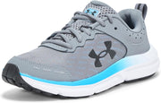 Boys' Grade School UA Assert 10 Running Shoes boys Sneakers - Titan Gray / Electric Blue / Black
