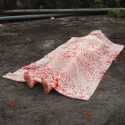 Halloween Decorations Outdoor Dead Body Props - Scary Fake Corpse in Bag Hallowmas Prop Creepy Haunted House Decor (Requires Assembly) (red) - red