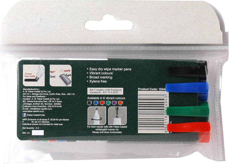 Faber-Castell Whiteboard Market - Pack of 6 (Assorted)