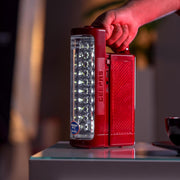 Geepas 24 Mega Luminous LED's Rechargeable LED Lantern Set Of 2 30 Super Bright SMD LEDs, Energy Efficient, USB Charging Red & Black