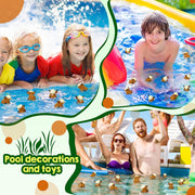 Halloscume 30 Pcs Summer Highland Cow Float Bath Toy Baby Rubber Water Squirting Highland Cow Squeaky Toy Bulk Highland Cow Figurine Statues Decor for Pool Shower Birthday Party Favors(Highland Cow)