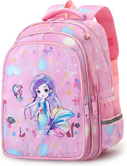 Backpack for Kids Girls, Sturdy and Water-Resistant, Ideal Backpack for 4-7 Year Young Boys and Girls, Great for Birthdays & Diwali Gifts - Magical Mermaid