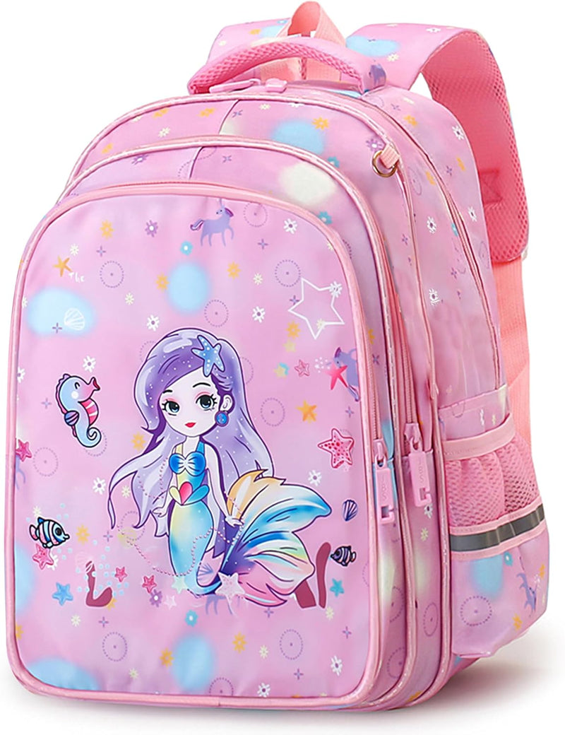 Backpack for Kids Girls, Sturdy and Water-Resistant, Ideal Backpack for 4-7 Year Young Boys and Girls, Great for Birthdays & Diwali Gifts - Magical Mermaid