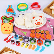 Sandwich Cutters For Kids Lunch, 25 Pcs Cutter And Sealer Set, Uncrustable Cutter, Crustless Shapes Lunch Box, Vegetable Fruit Bento Box