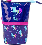 Nova Unicorn Private Pencil Case Magical Unicorn Print Zippered Stationery Pouch for School Supplies