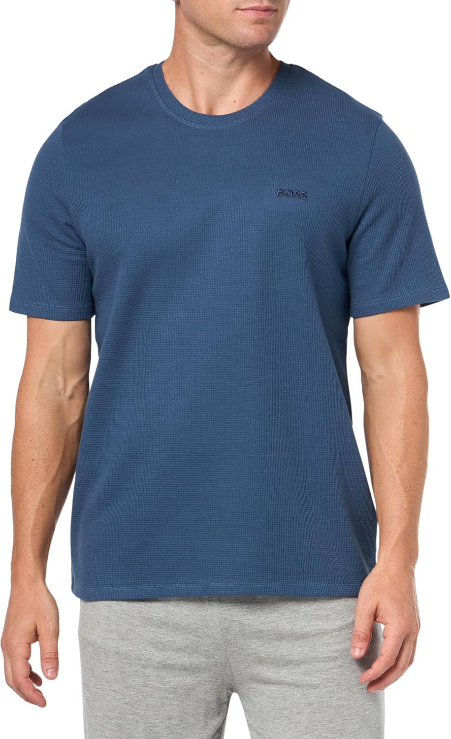 mens Waffle Contrast Logo Short-sleeve T-shirt Shirt – image 9