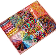 Shining Diva Fashion 780 Pcs Hair Accessories Set, Flower Bow Hair Clips Rubber Band Hair Ties Hairband for Girls Kids Baby Toddlers Women (14861zb) (Multicolor) - Style A - 780 pcs Combo