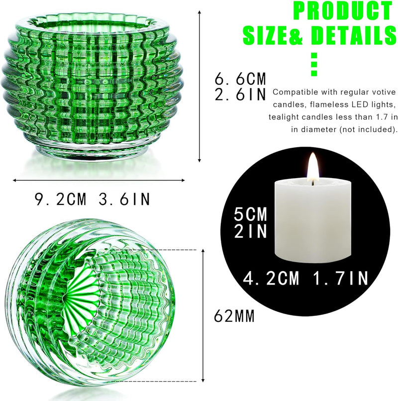 kanpura Clear Round Glass Votive Candle Holders 1pc, Fall Tea Light Candle Holder for Wedding Table, Votive for Birthday Party Decor