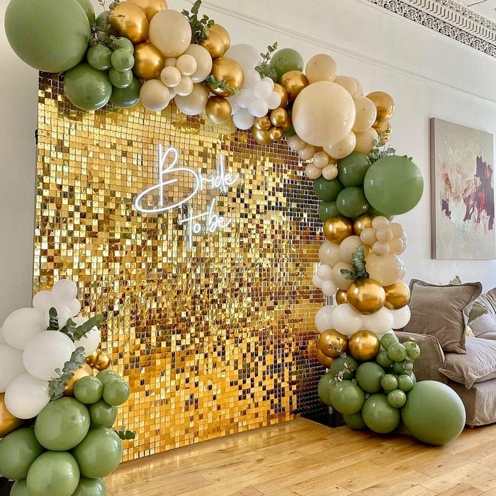 Light Green Sequin Backdrop 3ftx6ft Shimmer Wall Backdrop Panels Sequin Sparkly Christmas Background for Wedding Anniversary Birthday Bridal Shower Decorations
