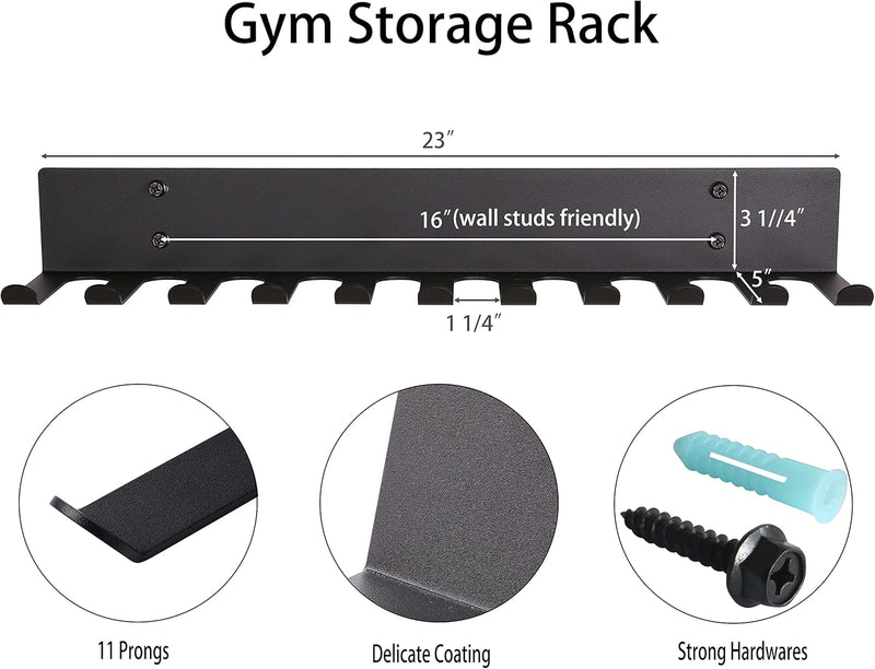 Multi-Use Gym Equipment Storage Rack, Resistance Bands Heavy Duty Dumbbell Rack for Exercise Bands, Lifting Belts and Jump Ropes