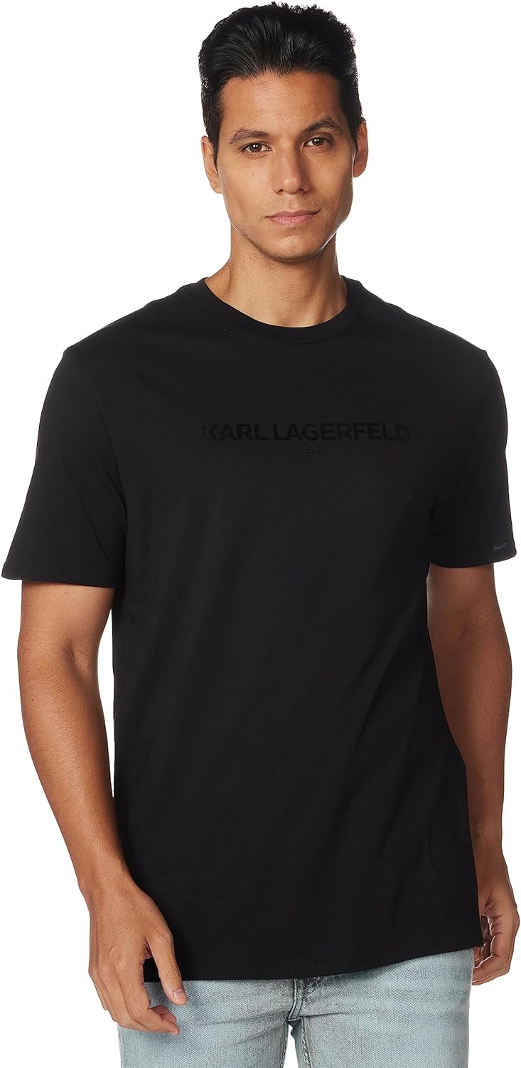 KARL LAGERFELD mens Logo T-shirt, Short Sleeve Crew Neck Men’s Shirt T-Shirt