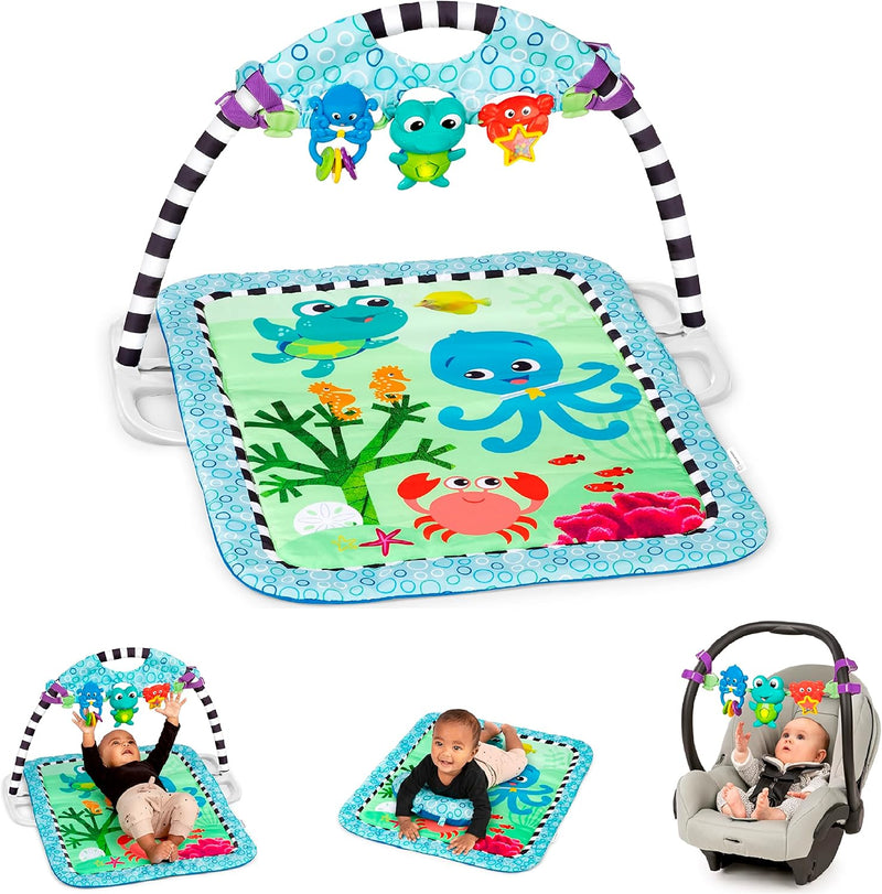 Baby Einstein Tummy Time Water Play Mat, Activity Center & Sensory Toy for Babies - OpusS Ocean of Discovery, Newborn and Up, Black (1er Pack) - Multicoloured