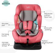 The Moon Brand Sumo Car Seat – Birth to 6yrs Baby Travel Gear – Convertible Rear & ForwardFacing Booster Seat – Reclining Car Seat for Group 012 – Child Comfort Car Accessories – Light Grey
