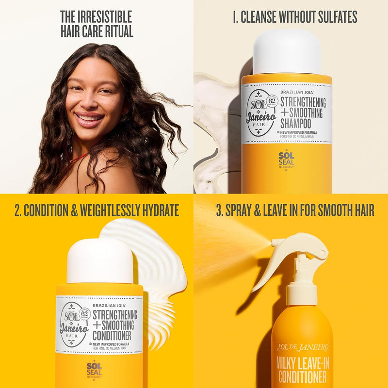Ultimate Shower Bundle Travel Size Mini Brazilian Play Moisturizing Shower Cream Gel Body Wash + Brazilian Joia Damage Repairing Shampoo and Conditioner Set Amazon Exclusive