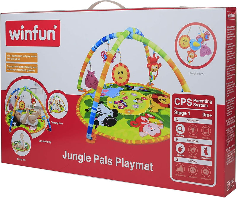Winfun-baby toy jungle pals playmat, black