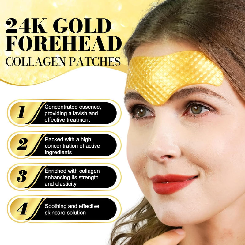 ARIQUILISMA Forehead Wrinkle Patches - 16 PCS Collagen Lines Mask - Frown Wrinkles Pads, Lift Facial Skin Forehead Patch, Unisex