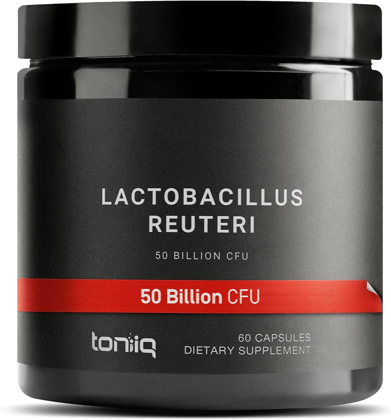 50 Billion CFU Lactobacillus Reuteri Probiotic 50mg per Serving - L Reuteri Probiotics - Highest CFU Count Lactobacillus Reuteri Probiotic - 60 Vegetarian Capsules - 60 Servings