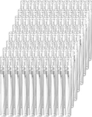 TAME 10ml Mini Fine Mist Spray Bottle,50Pack Transparent Glass Travel Empty Atomiser Spray Bottles with Plastic Lid,Perfume Atomizer, Small Empty Sample Containers, Portable Travel Bottle (50Pack) - 100Pack
