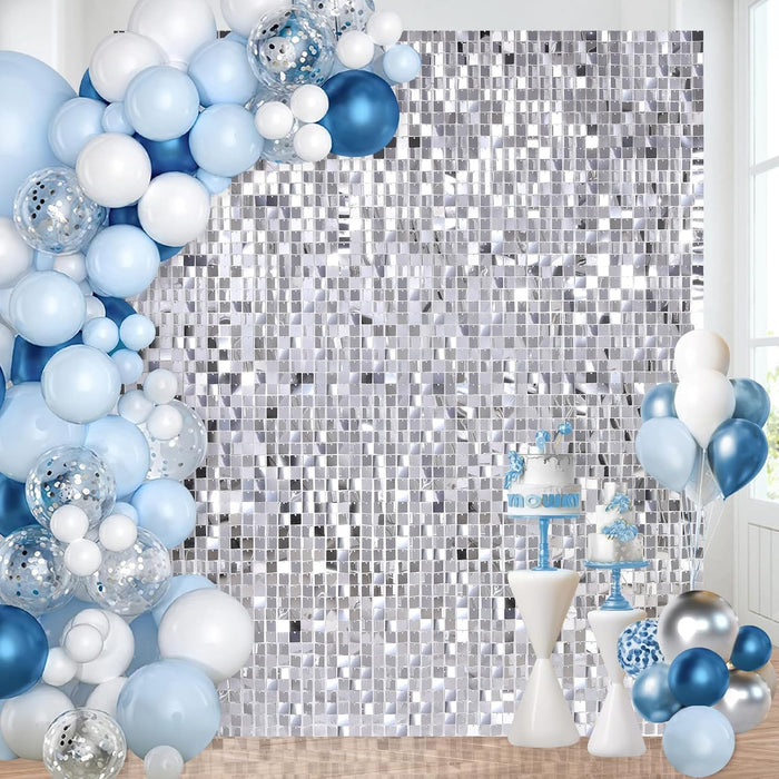 B-COOL Shimmer Wall Backdrop Sequin Wall Panels Pack of 24 Light Gold Glitter Backdrop Panel for Birthday Home Anniversary Engagement Bachelorette Parties Decorations