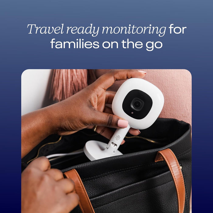 Nanit Pro Smart Baby Monitor & Flex Stand - 1080p Secure Wi-Fi Video Camera, Sensor-Free Sleep & Breathing Motion Tracker, 2-Way Audio, Sound & Motion Alerts, Night Vision, and Breathing Band - White