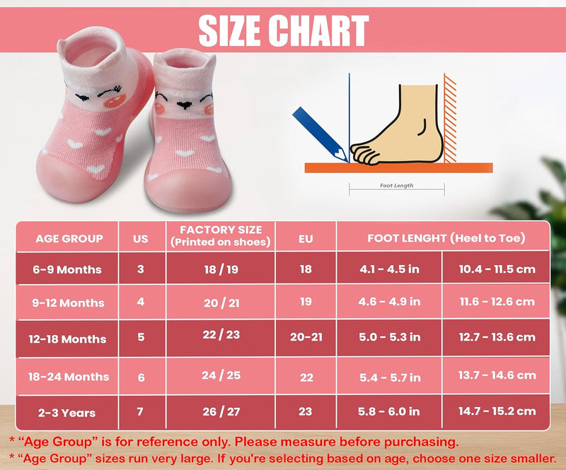 Dookeh Baby Sock Shoes Boys Girls First Walking Shoes Non-Slip Slippers Soft Sole Sneakers Toddler Infant Babygirl