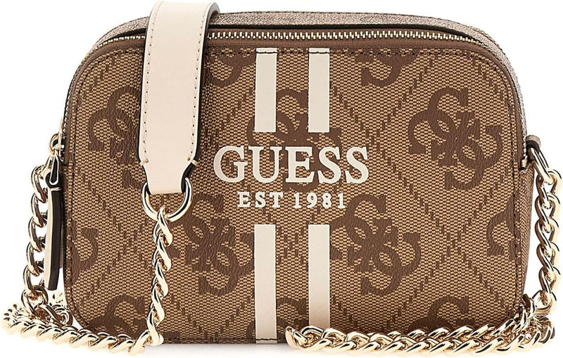 Womens Noelle Camera Crossbody Handbag - Latte Logo