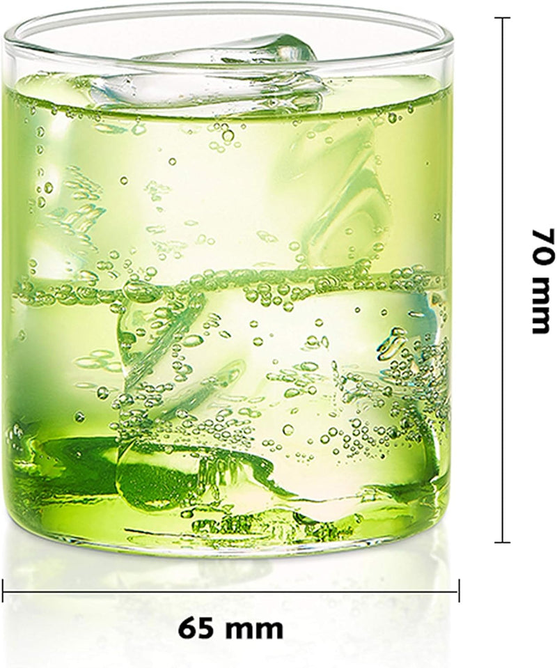 Borosil Vision Transparent Water Glass/Cold Drink Tumbler/ Beer Glass/Juice Glass Set of 6 Pcs (295 ML each) Flame Proof Glasses, Microwave & Dishwasher Safe