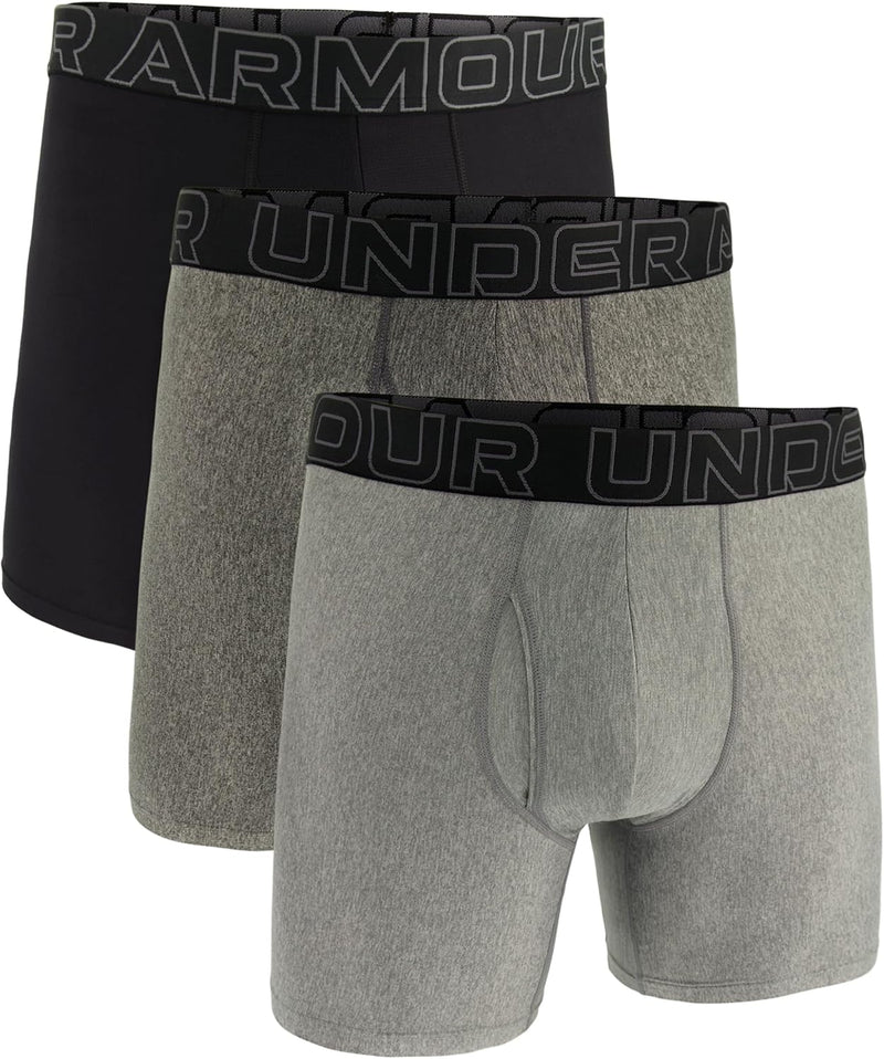 Under Armour mens Ua Performance Tech Boxerjock 6in 3-pack Boxer Briefs (pack of 3)