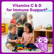 Toddler Multivitamin Gummies - Improved Formula: Omega 3 (DHA/EPA), Vitamins D3, C, Vitamin B12, B6, A, K & Zinc, Biotin, Gluten Free, Three Fruit Flavors, 60 Count (30 Day Supply)