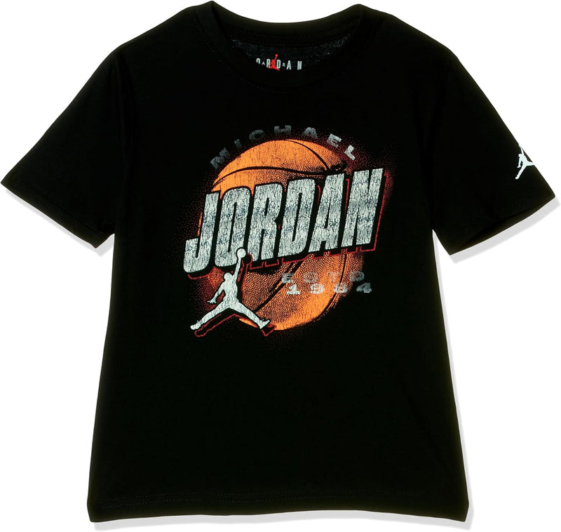Unisex Kids Jordan Distressed Chrome TEES AND T-SHIRTS (pack of 1) - BLACK