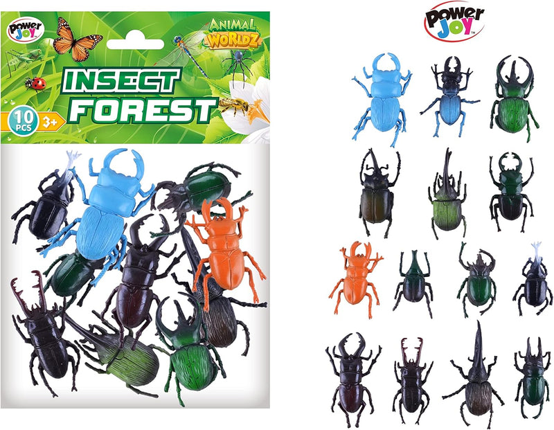 PJ Power Joy Animal Worldz Insects 2-Inch 10Pieces - 20.5 cm (H) x 14 cm (L) x 2.5 cm (W)