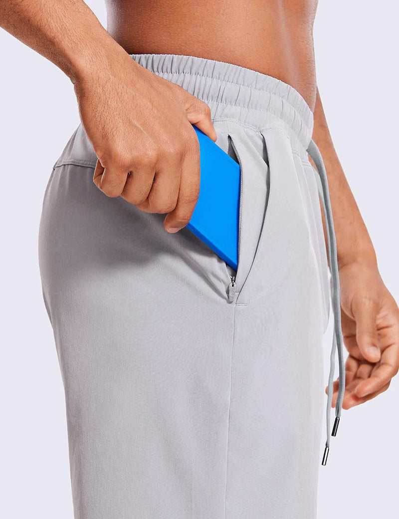 CRZ YOGA Men's Linerless Workout Shorts -9'' Quick Dry for Running Sports Athletic Gym with Pockets