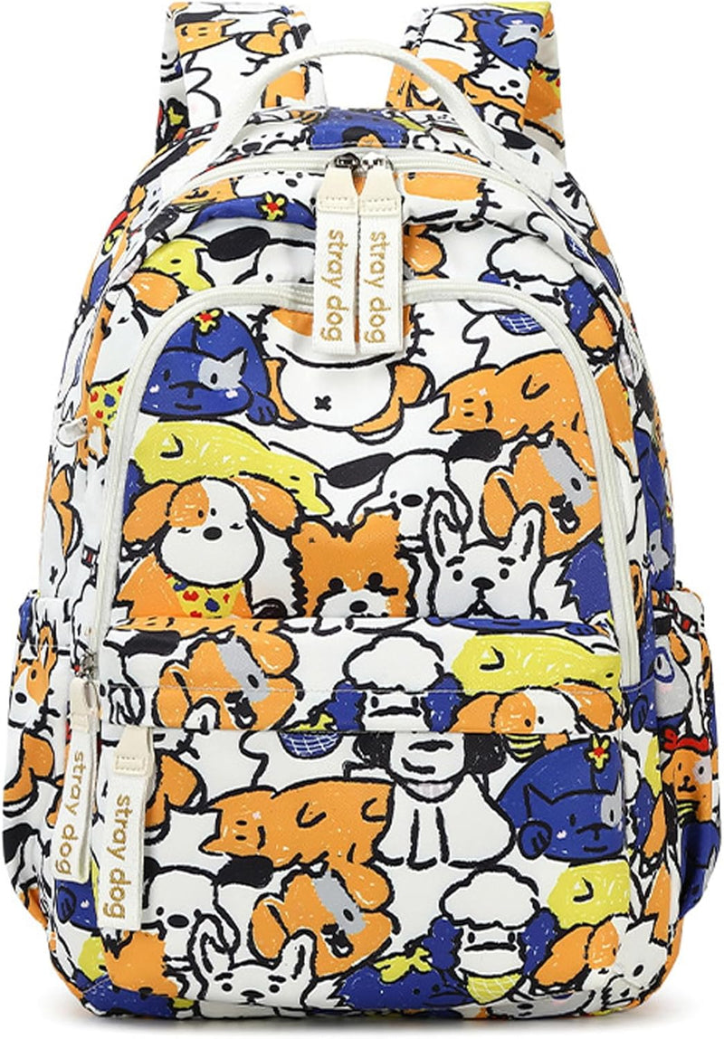 Mfikaryi Cute Cat Casual Daypack Teens Elementary School Backpack Students Bookbag for Girls Boysâ€¦