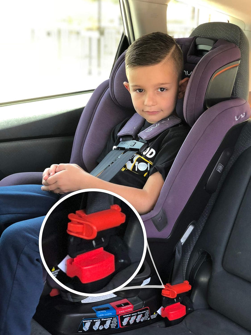 Safety Buckle Pro Seatbelt Lock and Seat Belt Locking Clip - Keep Children in car seat Locked and Tight - Stops Kids with Special Needs from unbuckle - Strong ABS Plastic Buckle Guard - Universal Fit