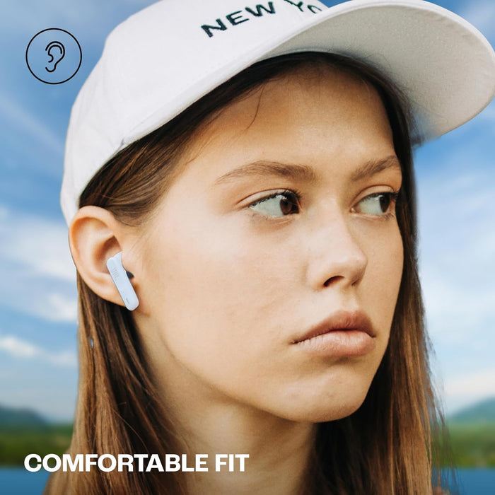 JBL Wave Flex True Wireless Earbuds, Deep Base Sound, Comfortable Fit, 32H Battery, Smart Ambient + Talkthru, Hands-Free Call, VoiceAware, Water and Dust Resistant - Blue, JBLWFLEXBLU