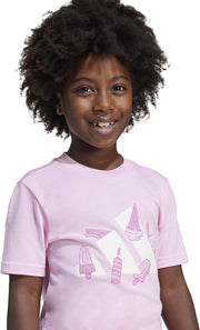 Unisex Kids Lounge Ice Graphic T-Shirt Kids Graphic T-Shirt - Pink