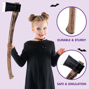 Spooktacular Creations 27" Halloween Realistic Plastic Felling Axe, Scary Toy Weapons, Fake Plastic Toy Axes for Women Men Halloween Costume Cosplay Party Props Accessories Brown