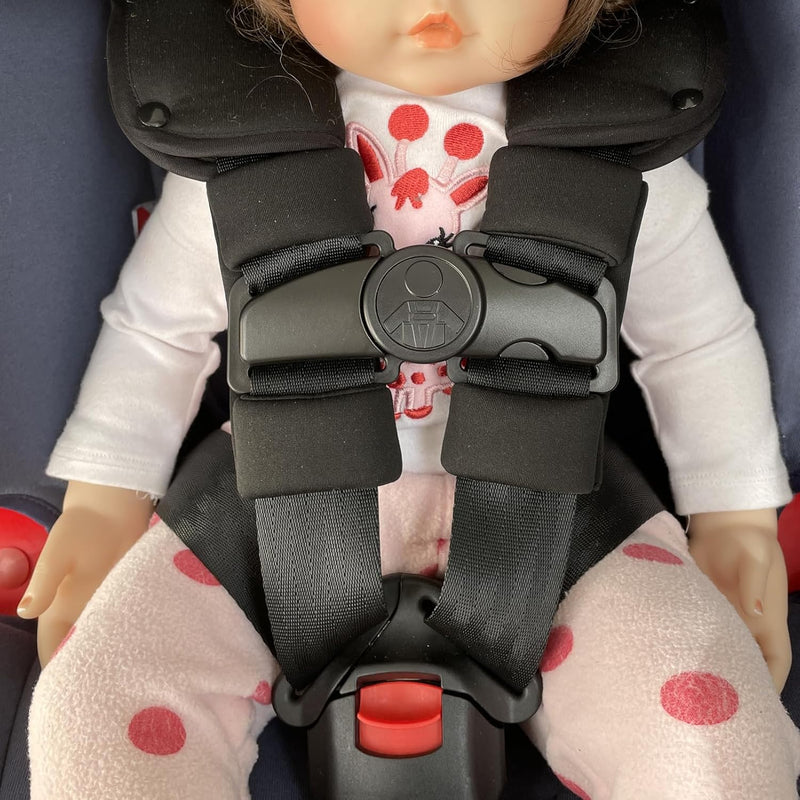 MdouLy Car Seat Chest Harness Clip Car Seat Safety Belt Clip Buckle Lock Stroller Chest Clip Universal Adjustable Guard for Baby and Kids Trend (Black)