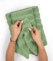 American Soft Linen GMSD 6-Piece 100% Turkish Genuine Cotton Premium & Luxury Towel Set for Bathroom & Kitchen, 2 Bath Towels, 2 Hand Towels & 2 Washcloths [Worth $72.95] - Rockridge Grey