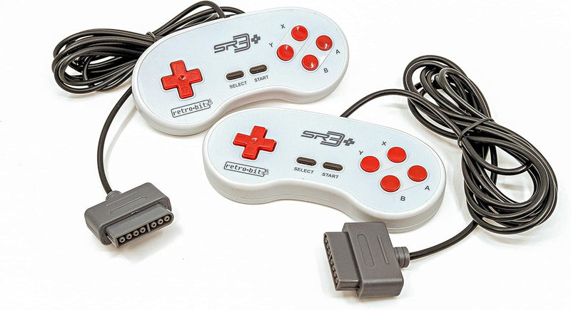 Geek Theory Retro-Bit Super Retro Trio HD Plus 720P 3 in 1 Console System - HDMI Port - for Original NES/SNES, Super Nintendo and Sega Genesis Games - Red/White